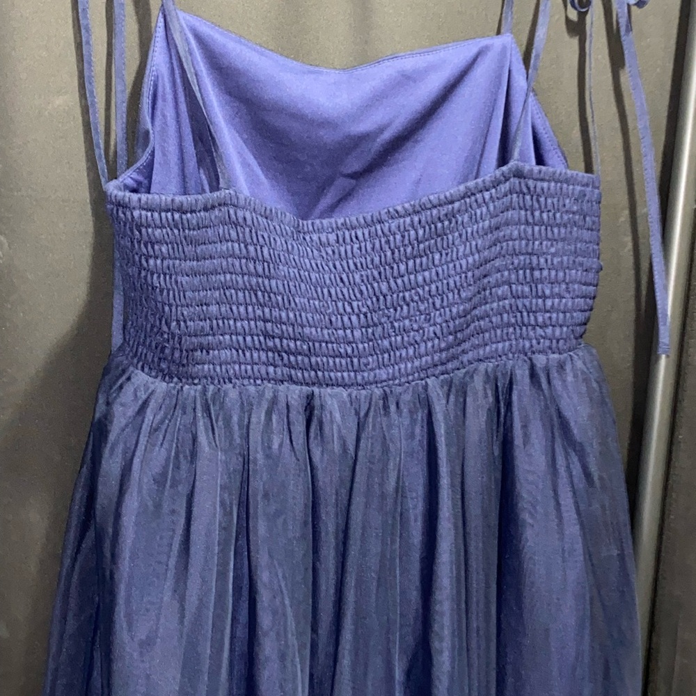 Listicle Blue Spaghetti Strap Maxi Dress for Prom Or Weddings - Picture 2 of 5
